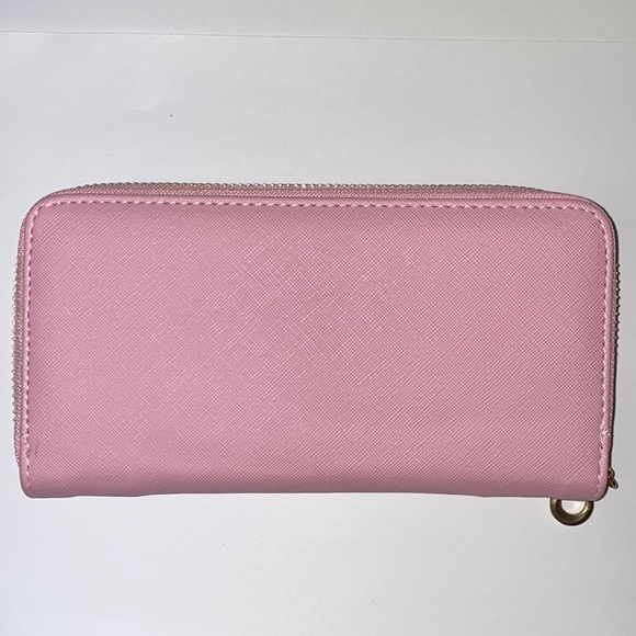 Pink gold bow zipper wallet - Picture 4 of 5